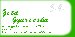 zita gyuricska business card